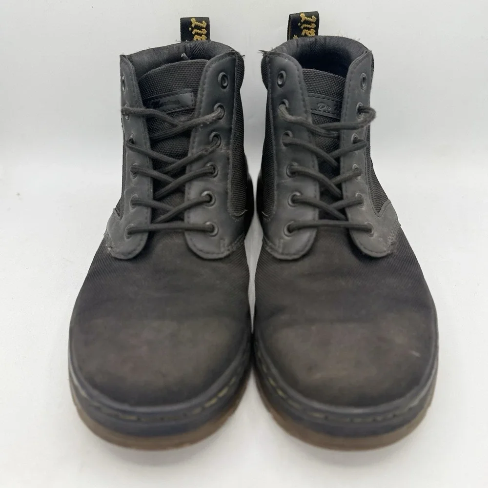 Dr Martens Bonny Black Nylon Canvas Chukka Boots Mens Size 9 Doc AirWair Ankle